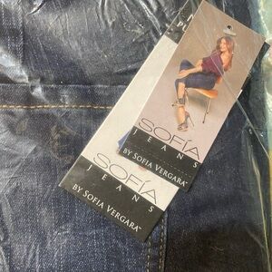 Sofia by Sofia Vergara Women's Navy Skinny Bermuda Jeans